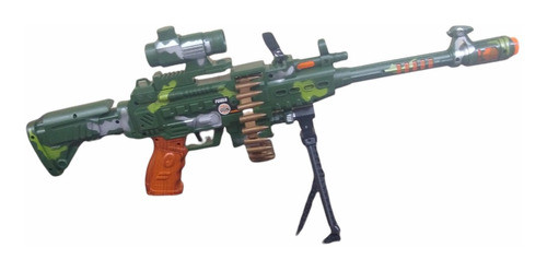 Ametralladora Con Movimiento Laser Rojo Luz Sonido V Crespo 0