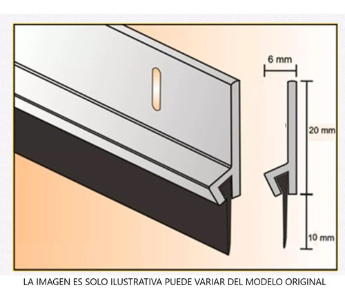 Zócalo De Aluminio Blanco Para Puertas Sc 631  900mm X 1u. 1