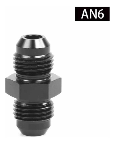 Unión Conexión Recta An6 - An6 Negro Acople 1