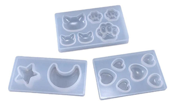 Kit De 3 Moldes De Silicona Para Resina 0