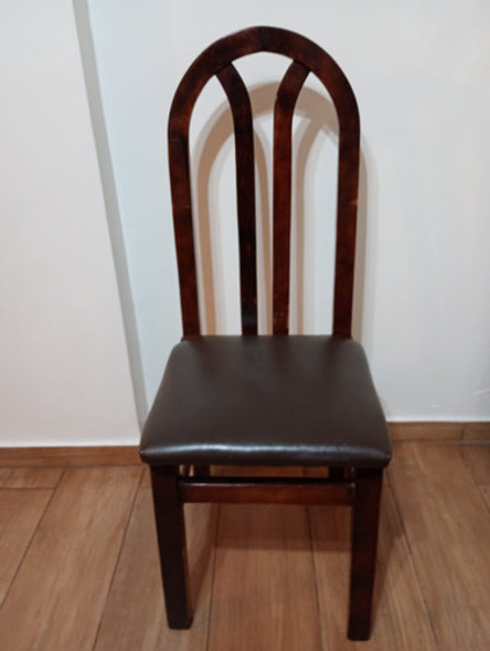 Sillas Madera 6 Unidades Tapizadas 0