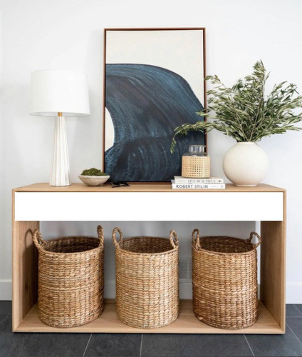 Mesa Arrime Recibidor Paraiso Nordica 80x80x30 Con Cajon!! 0