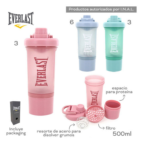 Shaker Everlast T4 Celeste Packaging Incluido Nuevo Oferta! 1