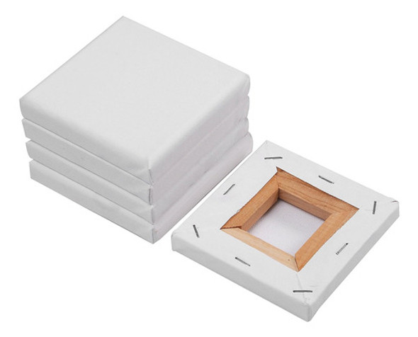 Tela De Arte Mini Estirada De 10cm X 10cm, Paquete De 6 Unid 0