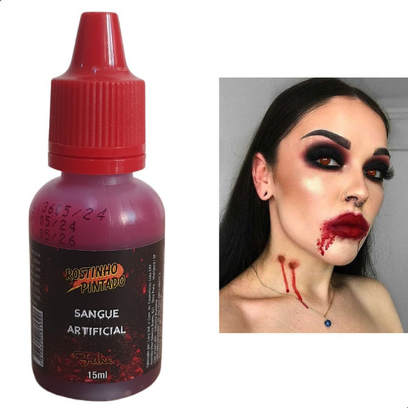 Sangue Artificial Falso Halloween Maquiagem Terror Fake 0