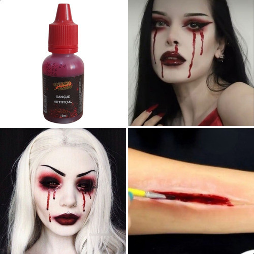 Sangue Artificial Falso Halloween Maquiagem Terror Fake 1