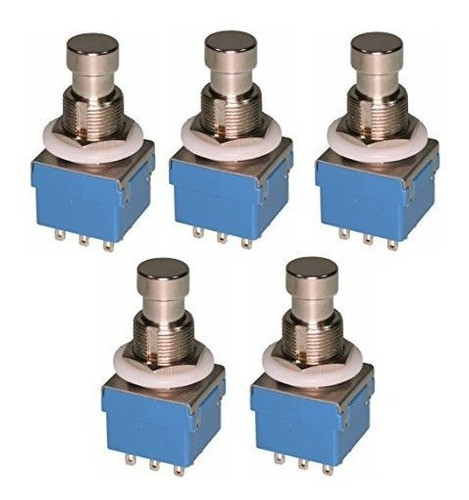 5 Piezas 3pdt Stomp Footswitch Incl Pcb Arandela De Metal Pa 1