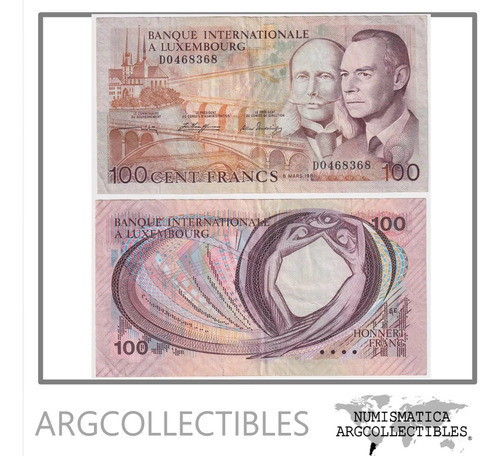 Luxemburgo Billete 100 Francos 1981 P-14 Vf+ 0
