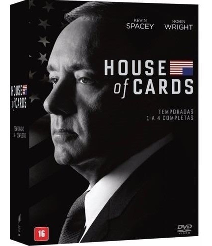 Box Dvd House Of Cards 1ª A 4ª Temporada 16 Discos Orig Novo 0