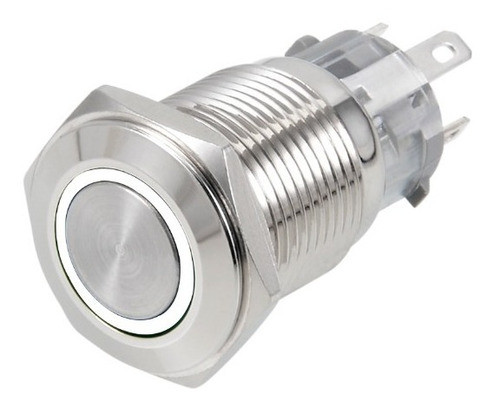 Boton Pulsador Metal Led Momentáneo - 16mm Blanco Adichip 0
