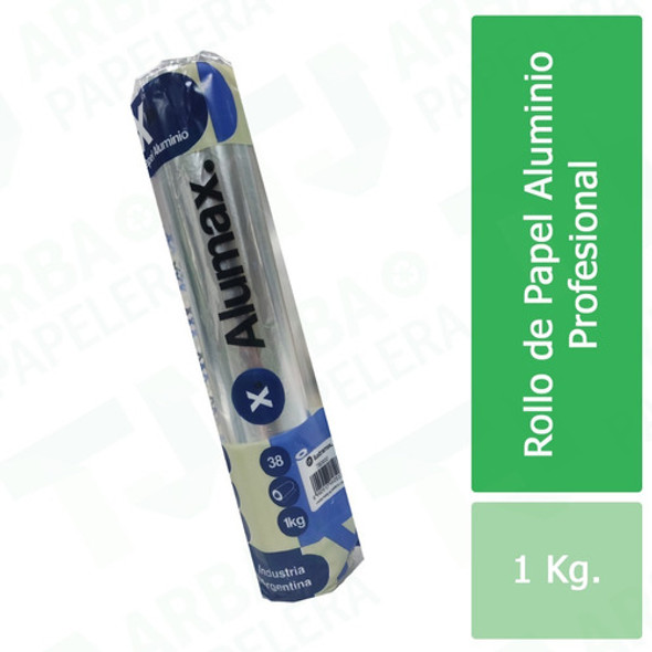 Rollo Papel Aluminio Gastronomía 38cm*1kg X 10 Unidades. 0 Rollo Papel Aluminio Gastronomía 38cm*1kg X 10 Unidades. 0