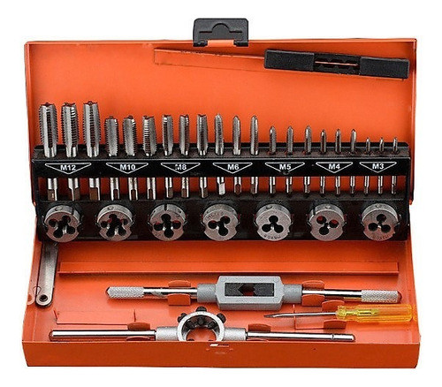 Juego Machos Y Cojinetes Terrajas 32pzas Harden Profesional 0