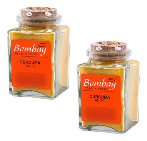 Kit Com 2 Vidros De Cúrcuma Em Pó 75g - Bombay 0