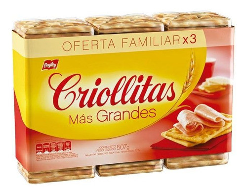 Pack X 24 Unid. Galletitas  Mas 507 Gr Criollitas Galletita 0