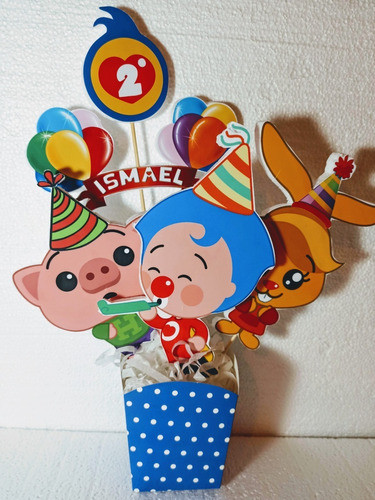 Centros De Mesa Del Payaso Plim Plim  Sus Amigos 1