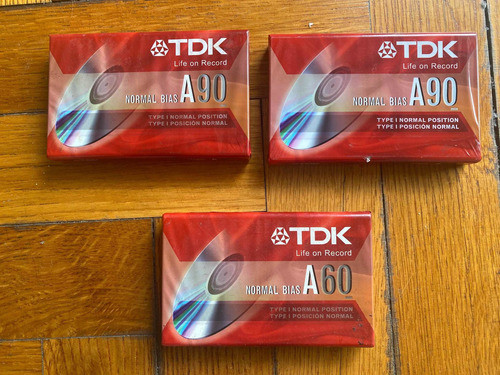 3cassette Tdk Normal Bias A 2 De A90 / 1 De A60 Nuevo 0