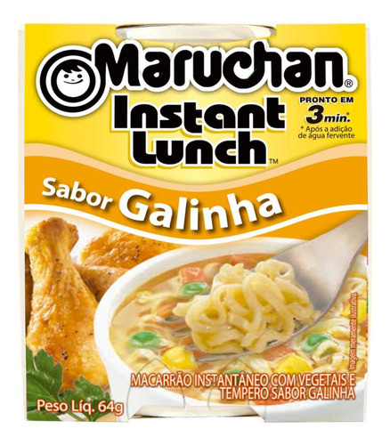 Kit Com 12und Copo Maruchan Galinha Macarrão Instantâneo 64g 1