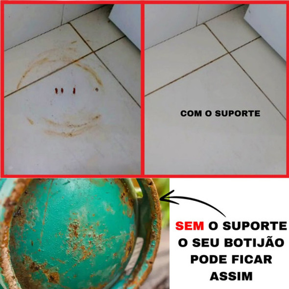 2 Suporte Base De Botijão Sem Rodinha Fixo Ferro 30kg Oferta 1