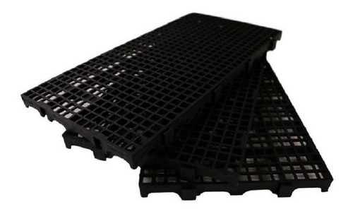 10 Un Estrado Piso Plástico 50x25x2,5cm Preto 0