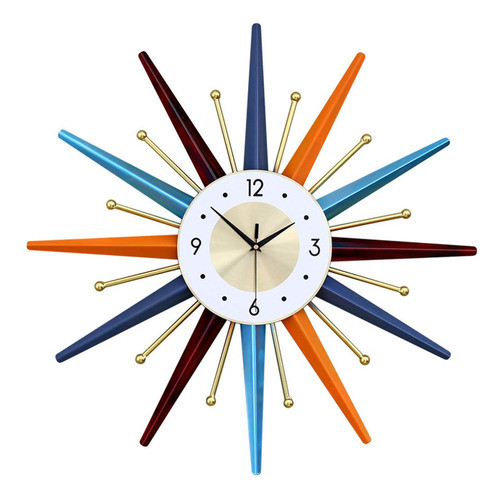 Reloj De Pared Moderno Con Forma De Estrella Y Bola Colorida 0