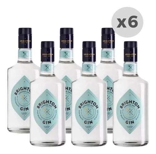 Gin Brighton London Dry 700ml X 6 Unidades 0