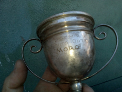Antigua Copa Trofeo Instituto Optico Moro De 14,4cm De Alto 1