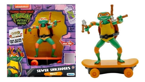 Funrise Tmnt Mm Mikey Sewer Shredders Pull Back 0