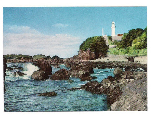 Postal Japon Paisaje De Mar Con Rocas Y Faro Numero 118 B3 0
