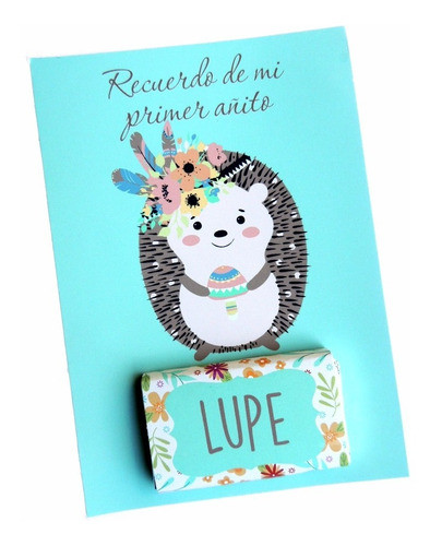 12 Chocolatínes Personalizados Con Tarjeta - Souvenirs 0