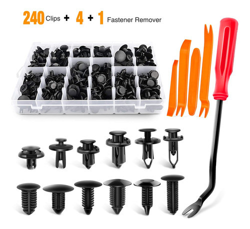 Kit De 240 Piezas, Broches Y Clips Para Coche, Tamaños Popul 1