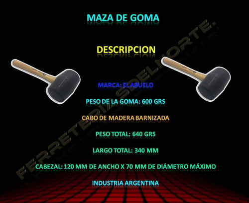 Maza De Goma 600 Grs - El Abuelo - Nacional - Fdn 1