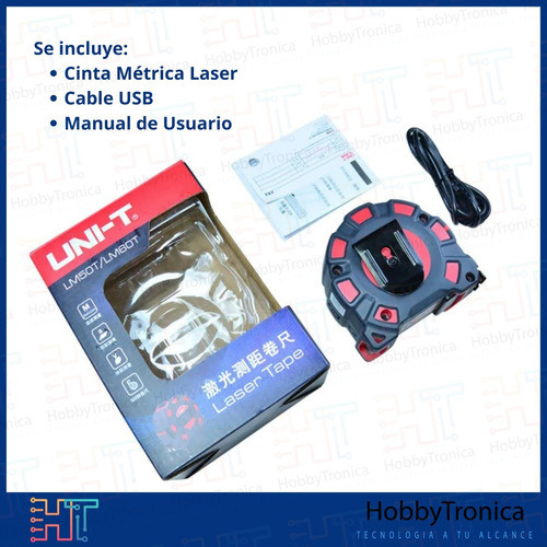 Uni-t Cinta Metrica 5 Mts Lm60t Usb Laser 60 Mts Display Lcd 1