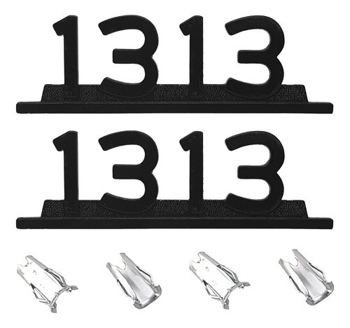 Emblema Caminhão Mb 1313 Preto Ferro Zamak C/ Presilha Par 0