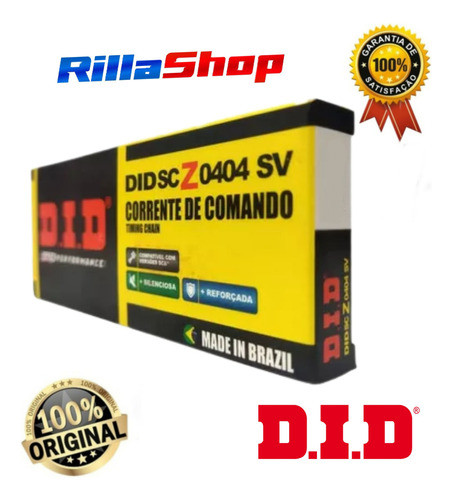 Corrente Comando Did Scz 404 100 L Cbx Nx150 Bros Yes Comet 1