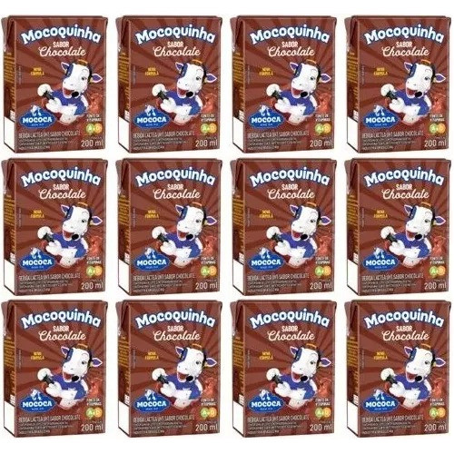Kit C/12 Achocolatado Pronto Mocoquinha Bebida Lactea 200ml 0