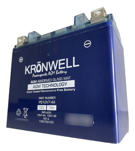 Bateria Kronwell Gel 12n7a-3a / Yb7l-b Motomel Sirius 200 0