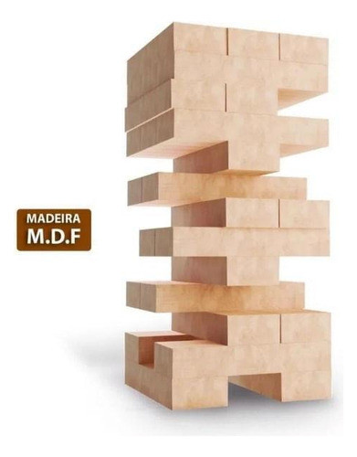 Torre Maluca Jogo De Estratégia 39 Blocos - Madeira Mdf 1