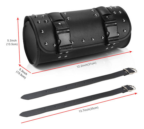 Bolsa De Horquilla Para Motocicleta, Cuero Sintetico Univers 1