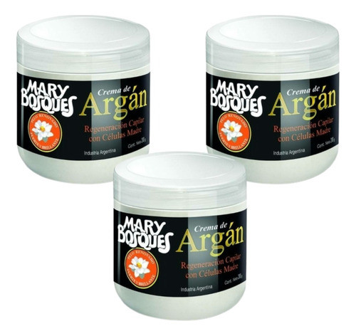 Mary Bosques Crema De Argan Regeneración Pote 200g X 3 0