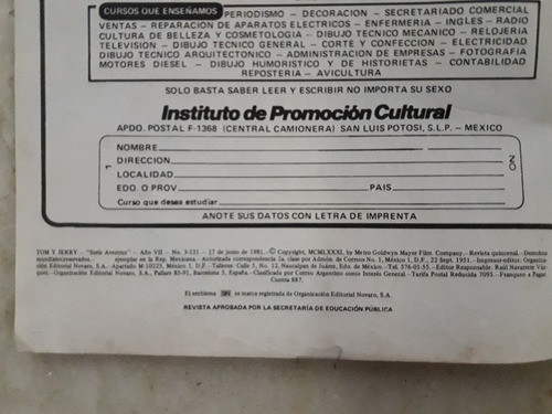 Comics  Tom Y Jerry ,1981, Editorial Novaro 1