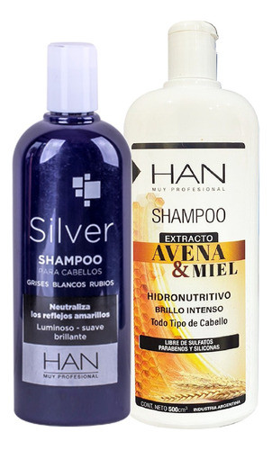 Combo X2 Shampoo Silver - Avena Han 0