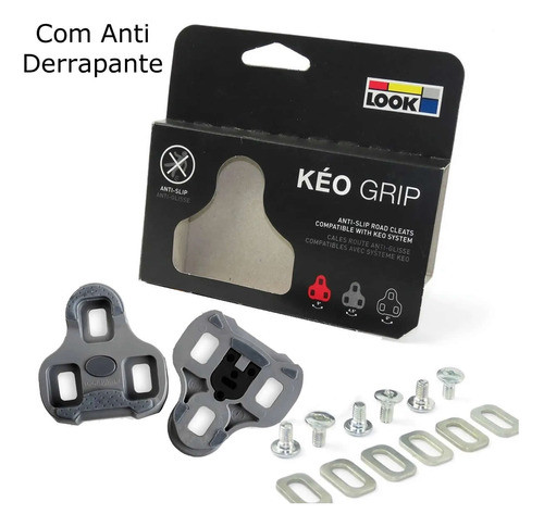 Taco Pedal Speed Taquinho Look Keo Grip Cinza Float 4.5º 1