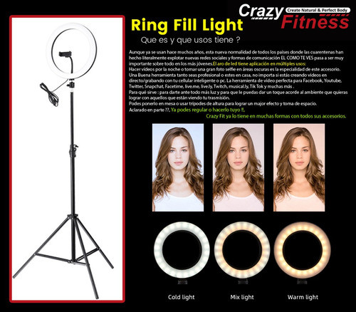 Aro De Luz Led Chico Ring Fill Light Tiktok Selfi Maquillaje 1