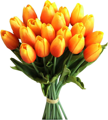 Flores Artificiales 20 Tulipanes Hogar Fiesta Deco - Sunset 0