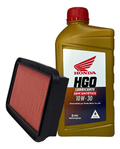 Kit Filtro Aire Original Y Aceite Hgo Semi Sintetico Cb 125 0
