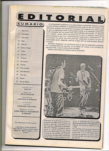 Revista El Musiquero N° 140 Pearl Jam Radiohead Tanguito B5 1