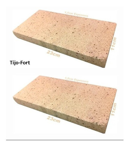 10 Plaquetas Refratária Churrasqueira,forno É Fogão A Lenha 0
