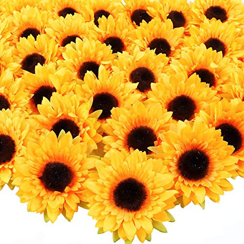 Ageomet 32pcs 3.5  Cabezas De Girasol Artificiales Girasoles 0