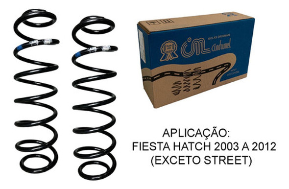 Par Mola Traseira Fiesta Hatch 2005 2006 2007 2008 2009 2010 1