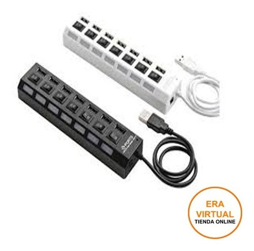 Zapatilla Hub Usb 2.0 X 7 Puertos Hi-speed Alta Velocidad 1